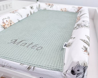 Funda para cambiador, bandeja para mesa, cubrecambiador, funda de tela de algodón, cambiador, cambiador de pañales, tapete portátil, tablero para cambiador