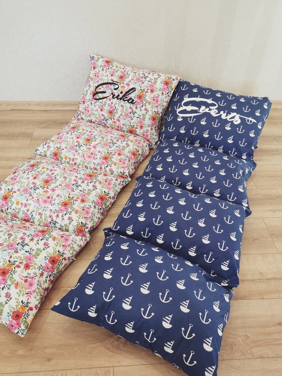 Kids Sleepover Camping Cotton Pillow Bed Tent Sleepover Set Floor Cotton Pillow Bed Personalized Kids Camping Mat Kids Rest Mat Kalis Swing Etsy UK