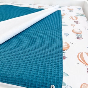 Water resistant changing pad with extra sheet, nursery changing table top, Wasserabweisende, baby room travel pad, cotton changing trail image 7