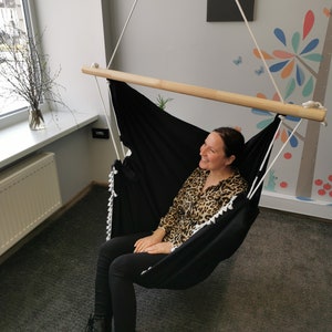 Hammock chair adults, Cotton canvas, Reading chair, Great for Bedroom, Patio, Porch or Tree, Hammock swing, Hanging Comfy and Durable Indoor