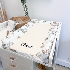 Funda para cambiador, Funda transpirable de doble gasa, Cambiador de pañales, Cambiador portátil, Tablero para cambiador, Habitación infantil para bebé, Regalo