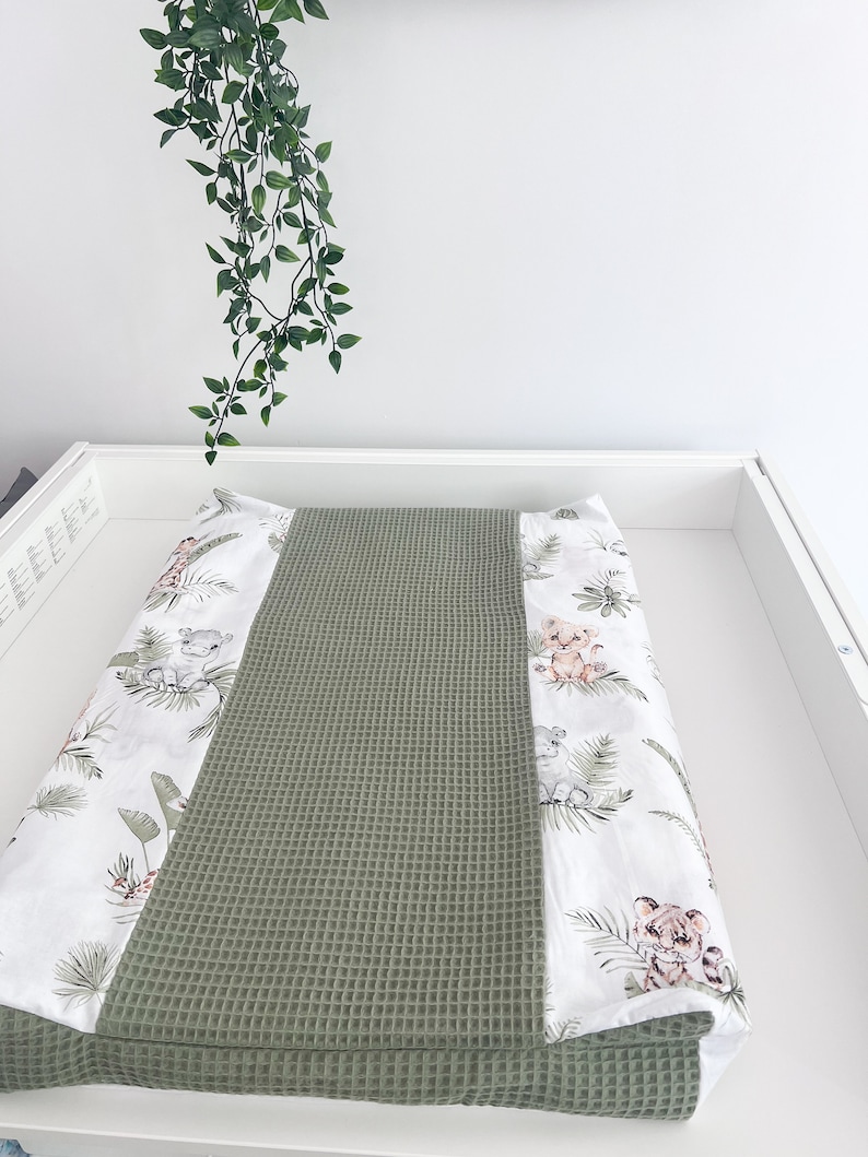 Topper de table à langer bébé, housse de matelas à langer, plateau de table, housse en tissu coton, matelas à langer, matelas à langer, tapis portable image 1