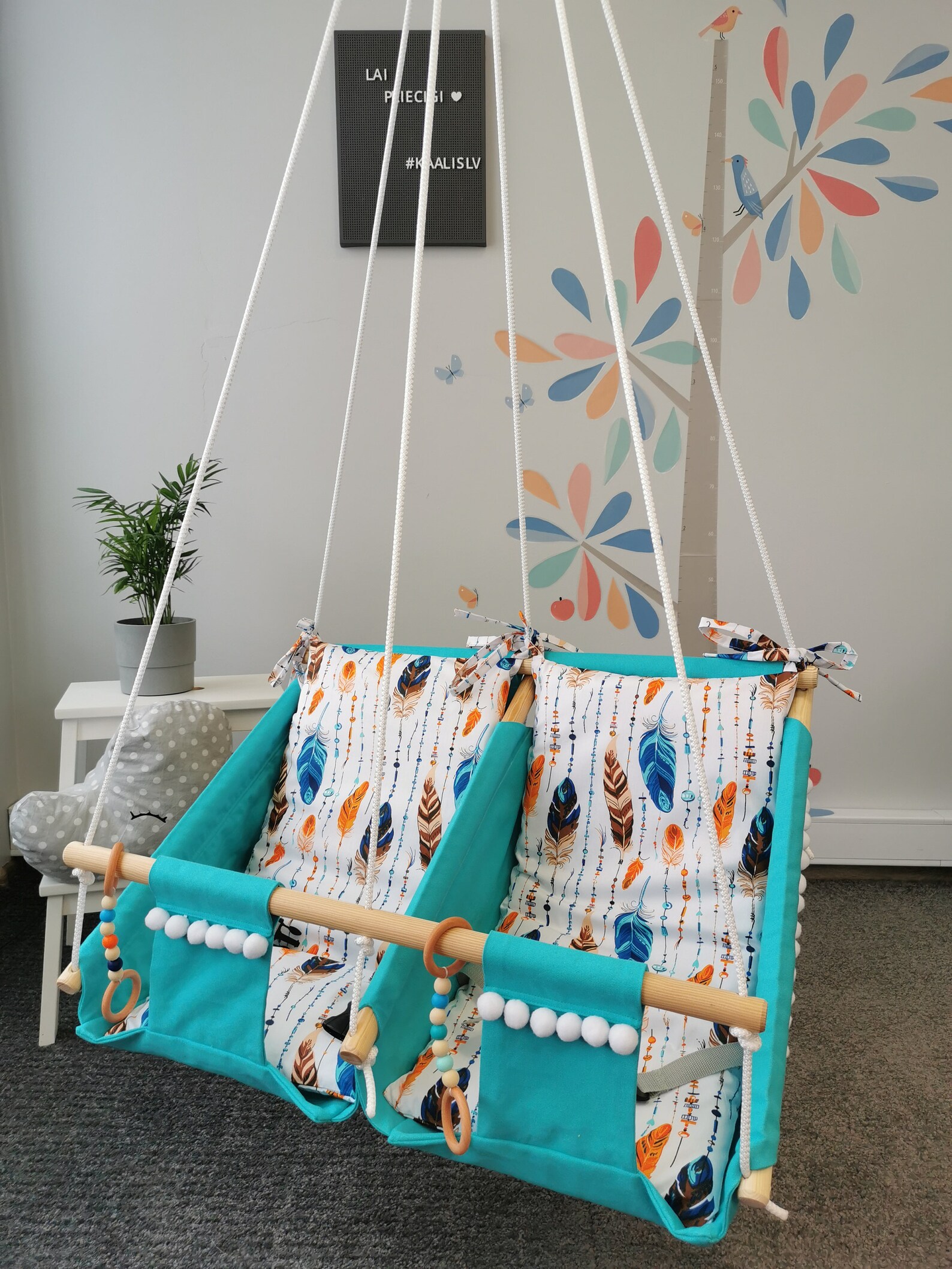 Hammock swings twins Baby hammock swings Newborn Twin Etsy