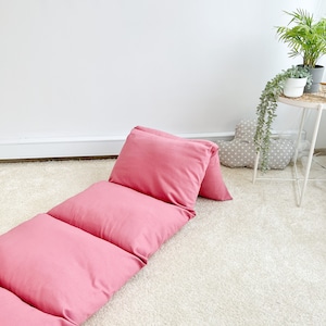 Alfombrilla de color sólido para niños, alfombrilla para la siesta de los niños, juego de carpa para dormir, alfombrilla para descansar en el suelo, cama con almohada de algodón, regalo personalizado para niños, regalo para acampar