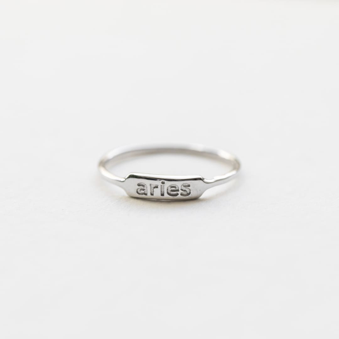 Silver Horoscope Rings Sterling Silver Zodiac Ring: Minimalist Astrology Jewelry - Etsy