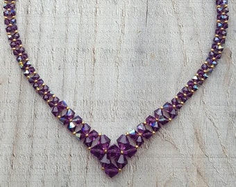 Amethyst Crystal Necklace, Unique Bridesmaid Gift, Present For Bride