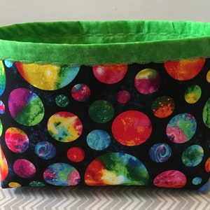 Fabric Basket - Planets - one of a kind