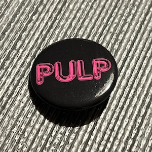 PULP 1.25&quot; Button Pin Badge pink Britrock Jarvis