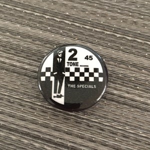 SKA 2-TONE The Specials 45 label 1&quot; Pin Button Badge Two Tone