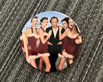 CHRISTMAS - BILLY MACK Love Actually 1.50" Pin Button Bill Nighy