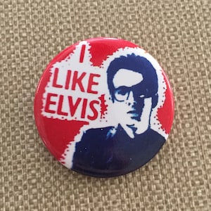 ELVIS COSTELLO 1.50&quot; Pin Badge Button I Like Elvis Young Costello 79-80&#39;s