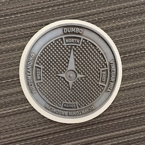 BROOKLYN Area Compass Marker 3&quot; Circle Sticker