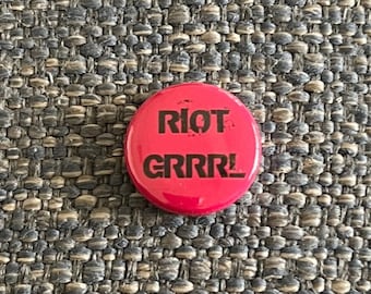 RIOT GRRRL Button 1" Pin Badge #2