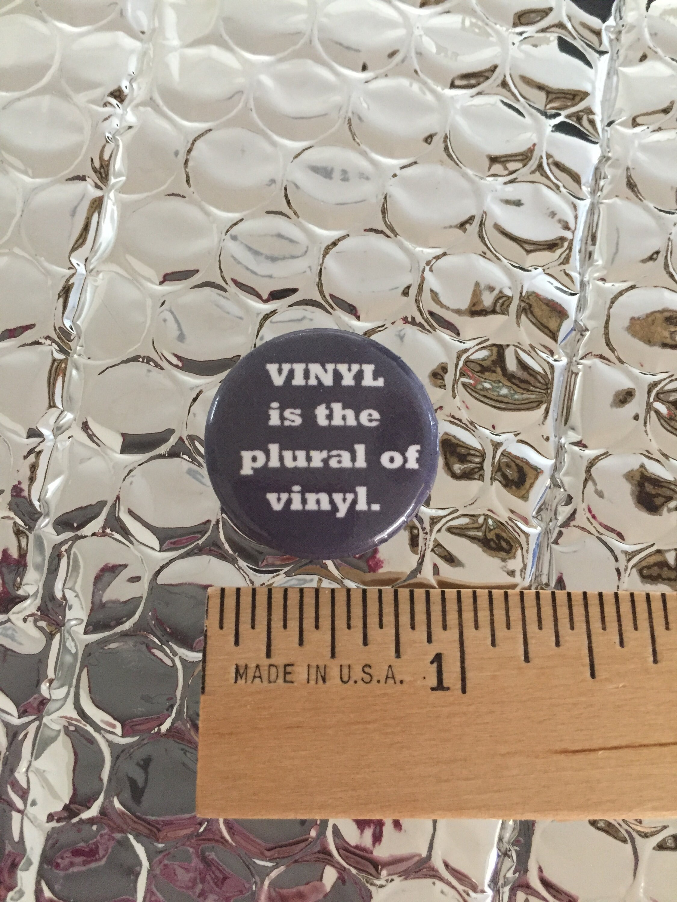 VINYL Is The Plural of Vinyl 1 Pin Button Badge Etsy Nederland