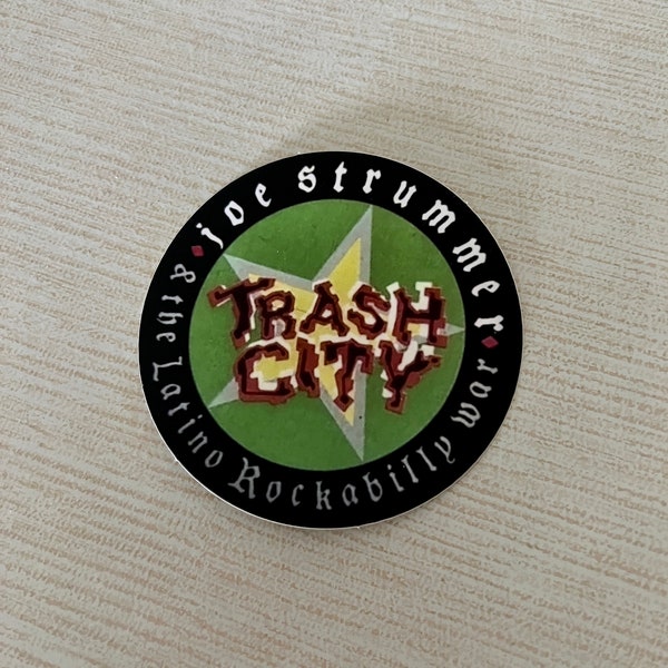 TRASH CITY 3" Circle Sticker Strummer