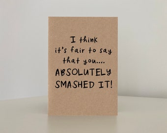 exam card driving test card Funny congratulations card for sister for him for her for brother funny card funny well done card