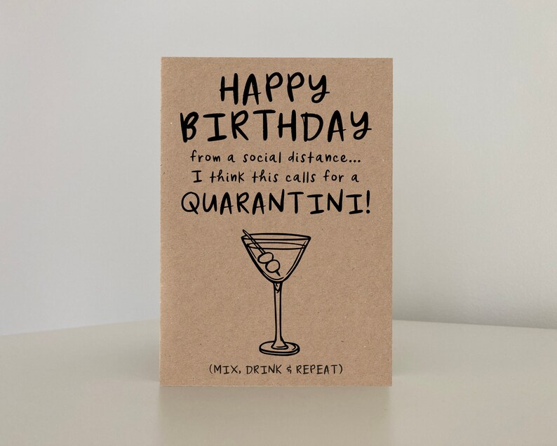 Lockdown Birthday Card for best friend I think this calls for Etsy
