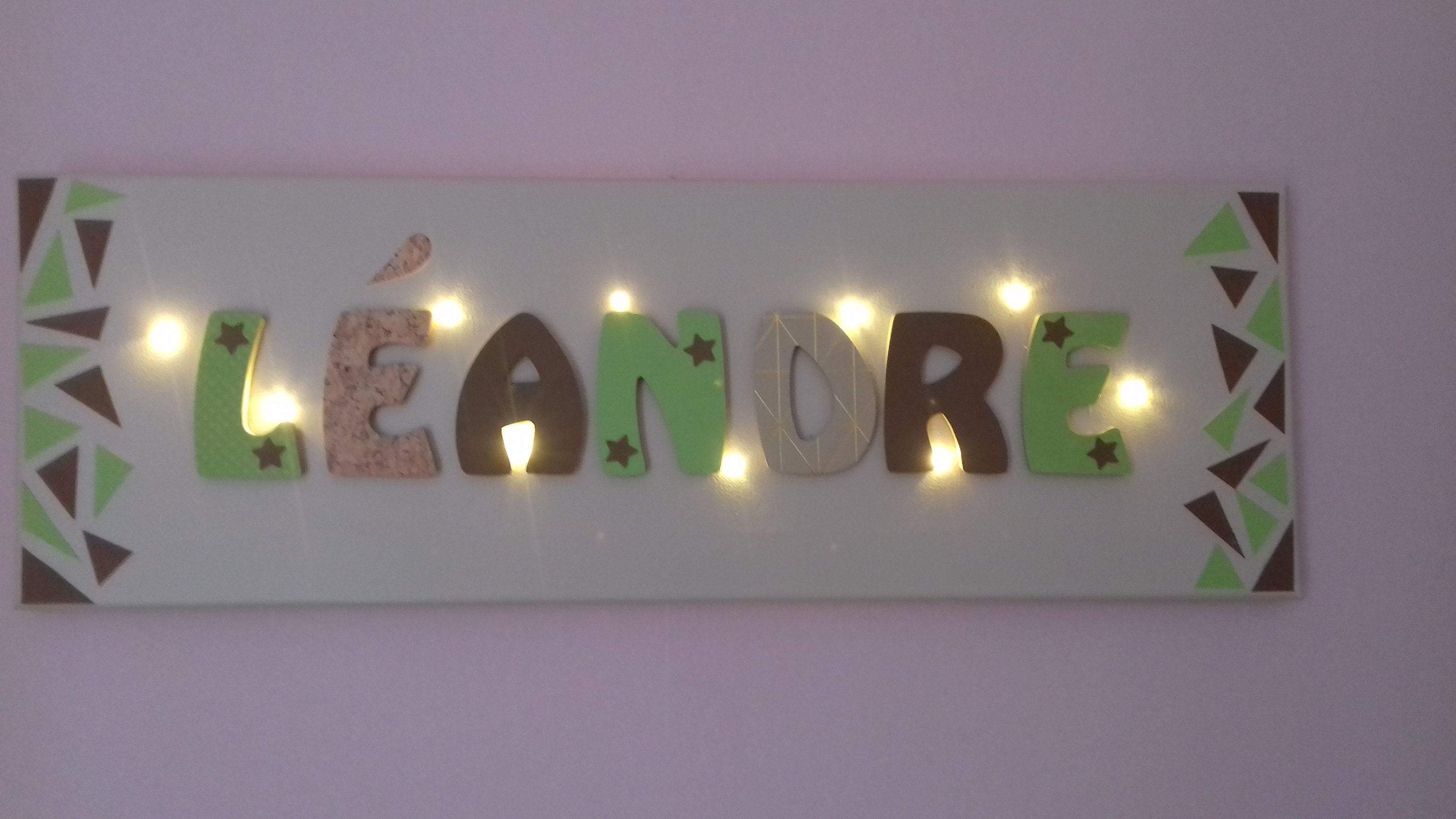 Toile Lumineuse avec Prénom