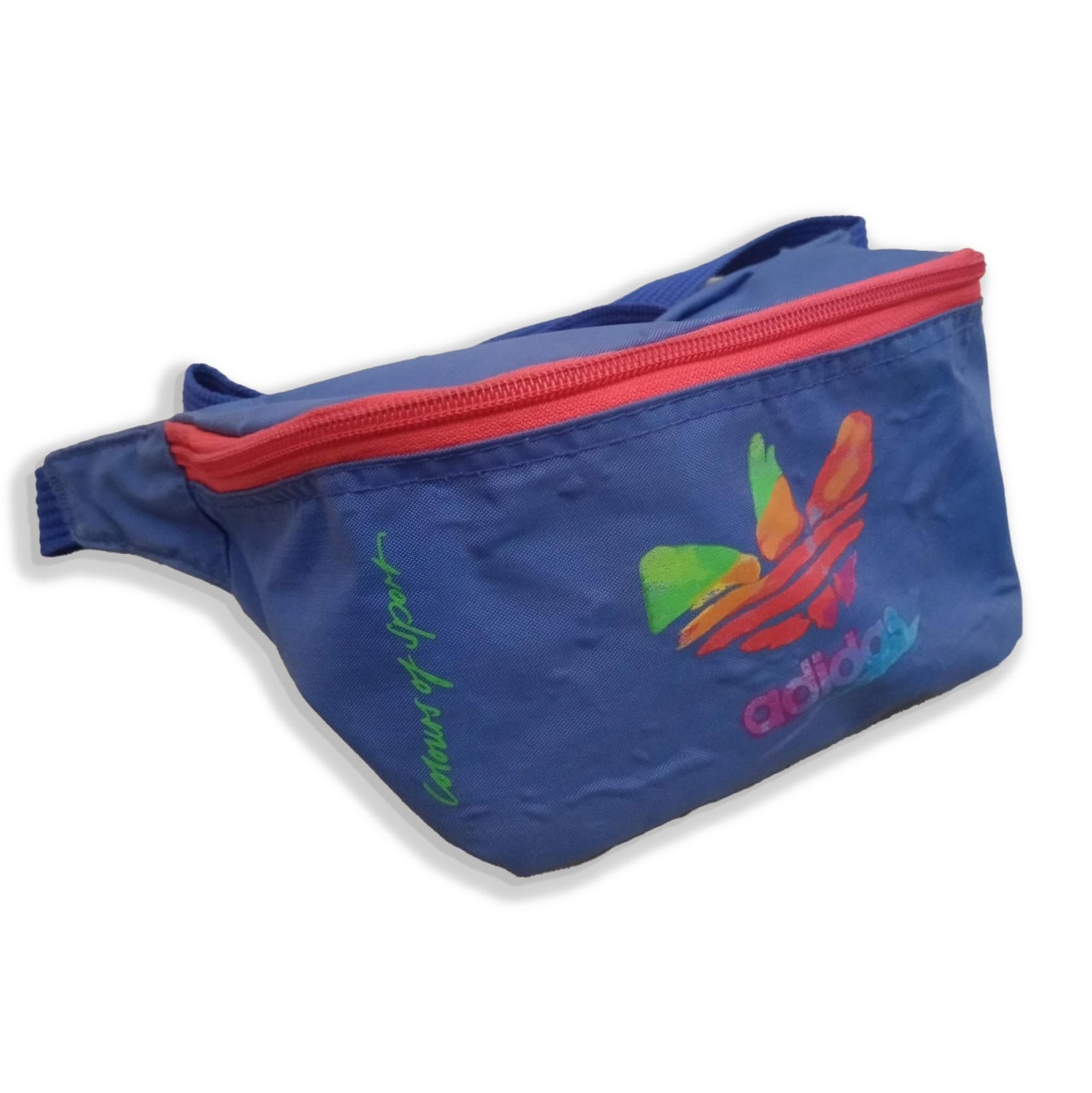 Vintage Adidas Spell Out Colorful Fanny Pack — Roots