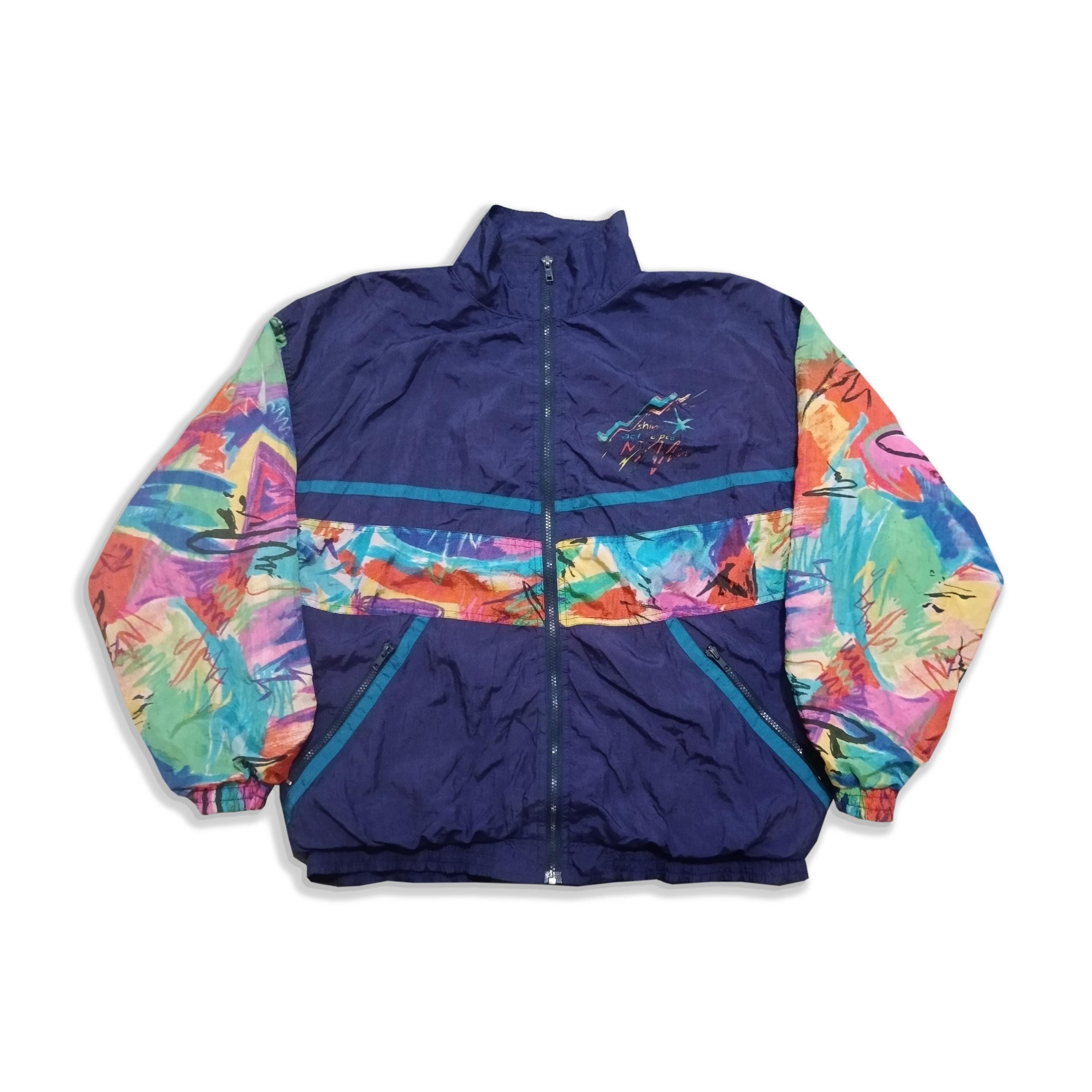 Vintage Tracksuit Psychedelic Jacket 90s, Tracksuit Jacket