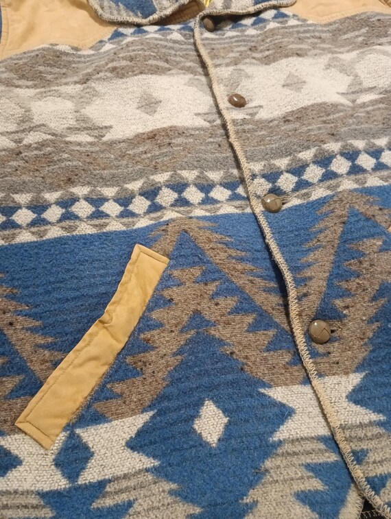 70s Vintage Aztec Pattern Winter Jacket, Vintage … - image 4
