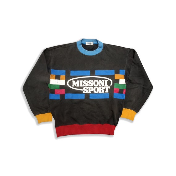 90s Missoni Vintage Crewneck Jumper, Missoni Sport Vintage 