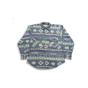 90s Aztec Navajo Fleece Shirt Jacket, 90s Large Polar Shirt Pile, Polaire Veste Vintage Hommes, Vintage Fleece Polar Vintage Winter Jacke