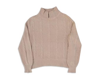 Maglione vintage a trecce W. Fred Adlmüller anni '70, maglione girocollo da pescatore, felpa Trui Chandail, maglione da donna, uomo, anni '70, anni '90