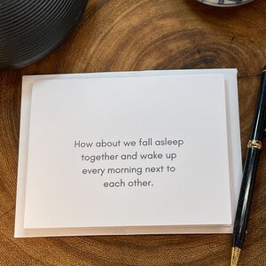 Romantic Spicy Card How About We Fall Asleep Together and Wake Up Every Morning Next to Each Other Preferably Naked – Funny Anniversary Card
