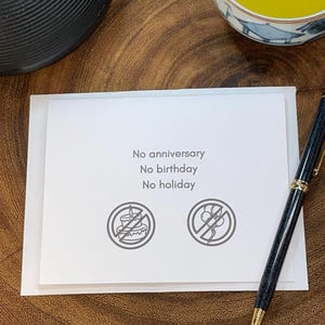 Lustige romantische Karte; Kein Jahrestag Kein Geburtstag Kein Feiertag Nur ein weiterer Tag an dem ich von Ihnen besessen bin. Nur weil Karte