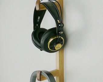 Headphone holder wall mount for up to 3 headphones