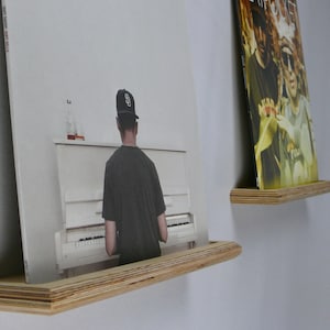 Vinyl Record Shelf Wall Mount Wooden Strip Record Holder Vinyl Shelf - Modern Design