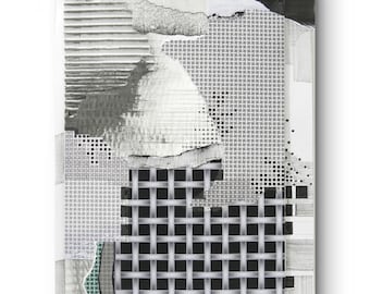 Collages modernos de técnica mixta | Arte contemporáneo ecológico | Creaciones de collage con materiales reciclados