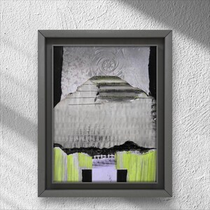 10.5x14 cm mixed media art, collage art, piccolo regalo, arte da parete, arte astratta su carta, mini arte astratta, arte riciclata