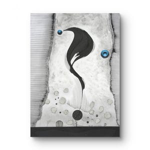 Formato A4, 21 x 29,8 cm, collage originale su carta - moderna arte murale per la casa