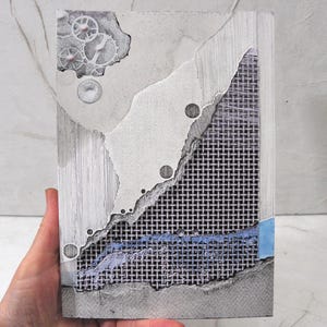 15x21.2 cm mixed media art, collage, arte su carta, arte originale, piccola arte, astratto,  moderna, texture, regalo, geometrica