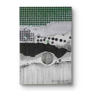 Collage originale in tecnica mista, collage astratto unico nel suo genere, arte per gli amanti dell'arte