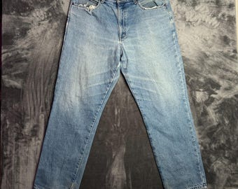 L.L. Bean Classic Fit Mens Flannel Lined Denim Jeans Size 37x32