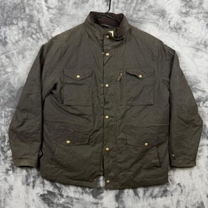 Friluftslivsjacka Herr Mellanbrun Slim Fit Quilted Utility Jacka