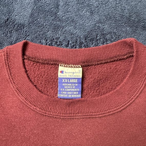 Champion Basic Training XXL Maroon Sweater IWC Incarnate Word Collage Pullover View 3