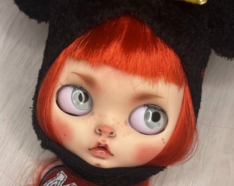 OOAK Blythe Doll, Blythe Custom Doll, Bright skin color, Redheads Hair Art Doll