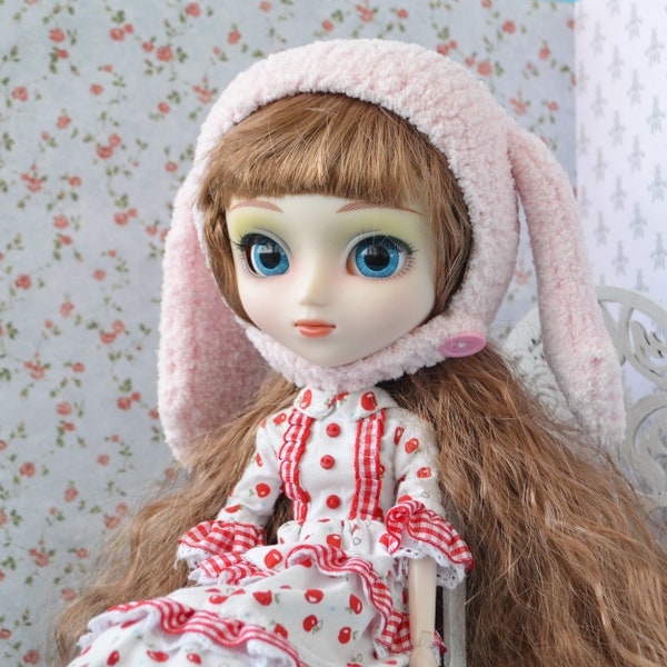 Chapeau de Pâques pour Pullip, tenue pour Pullip, chapeau avec oreilles de lapin pour poupée, chapeau pour Pullip