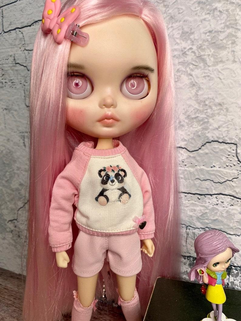 Custom Blythe Doll OOAK Blythe Doll Pink Hair Art Doll Etsy