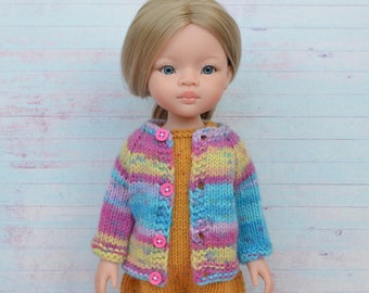 Cardigan for Paola Reina, Sweater for Ruby Red Siblies, 32 cm 13 inch doll clothes, Paola reina doll sweater