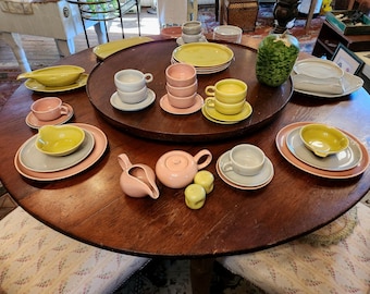ラッセルライト プレート 皿 STEUBENVILLE コーラル3枚セット CHOICE - Russel Wright 'american Modern' Dinnerware - Coral Color