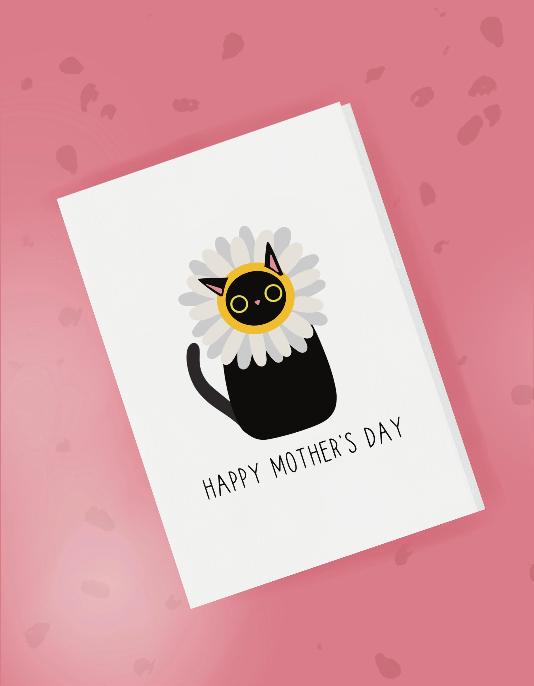 Black Cat Mother's Day Card - Card From the Cat - Mum Black Cat Card ...