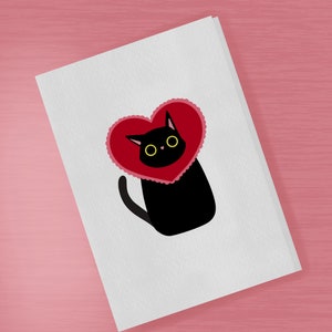 Black Cat Mothers Day Card - Card from the Cat - Mum Black Cat Card - Nan Cat Card -  Grandma Cat Card - Mummy Nanny Nana Nanna Cat Card