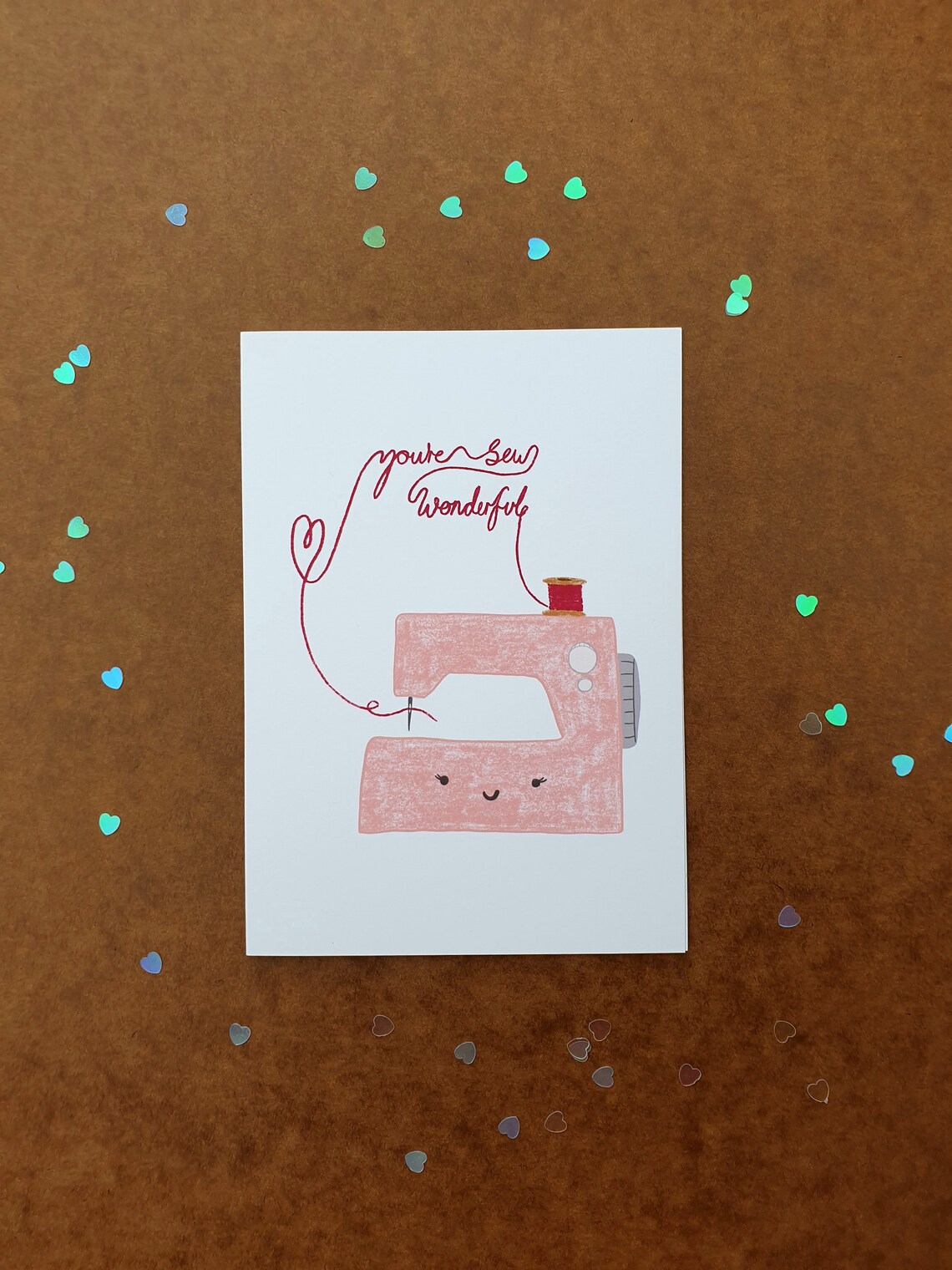 Handmade Sewing Card Personalised Greeting Card Sewing Etsy