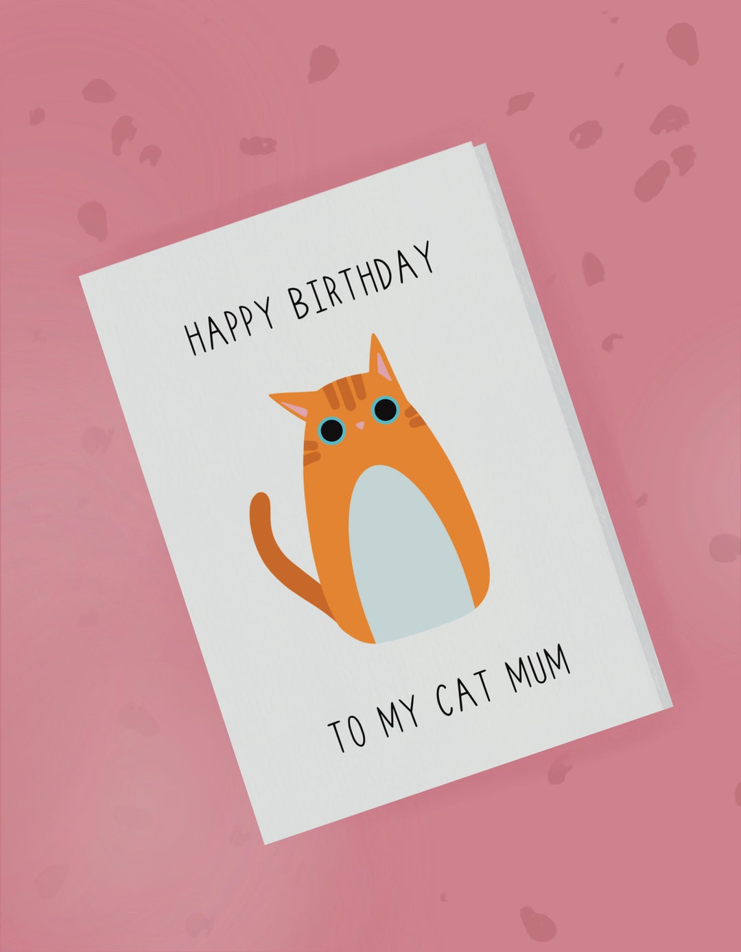 Ginger Cat Mum Birthday Card - Happy Birthday Cat Mum - Personalised ...