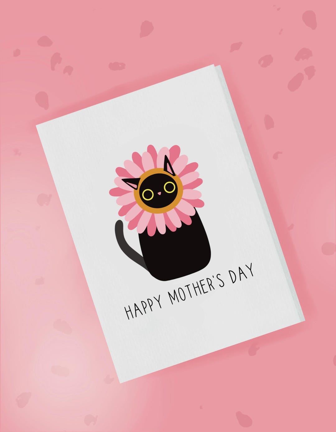 Black Cat Mother's Day Card - Card From the Cat - Mum Black Cat Card ...
